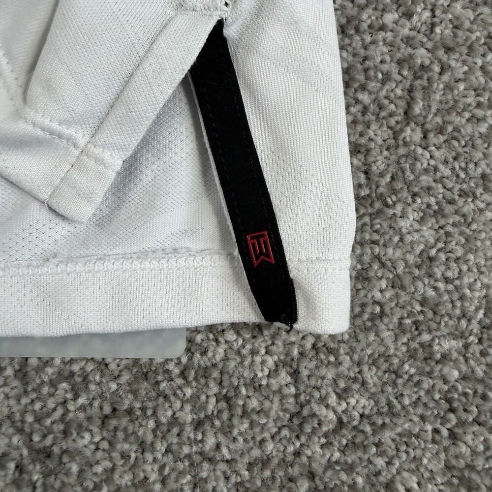 Nike Tiger Woods Dri Fit ADV Golf Polo Shirt Mens Performance White Size XL - Picture 6 of 14